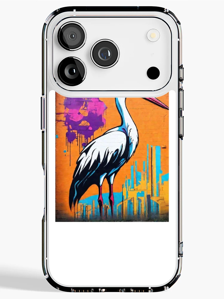 Thumbnail 1 of 5, iPhone Case, stork bird designed and sold by coolsima.