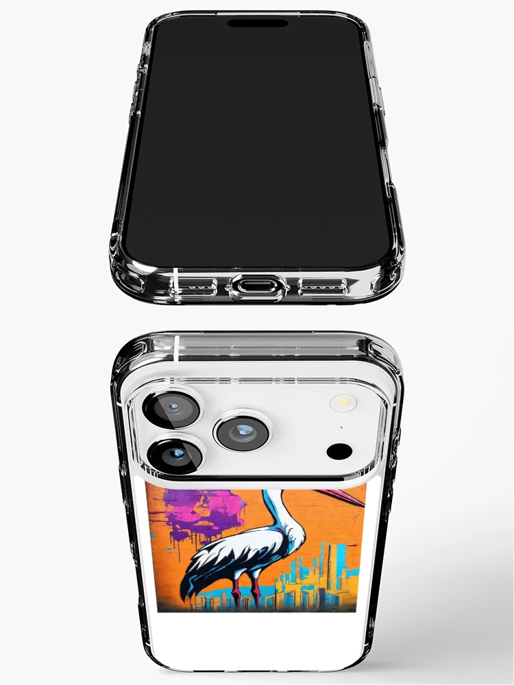 Thumbnail 3 of 5, iPhone Case, stork bird designed and sold by coolsima.