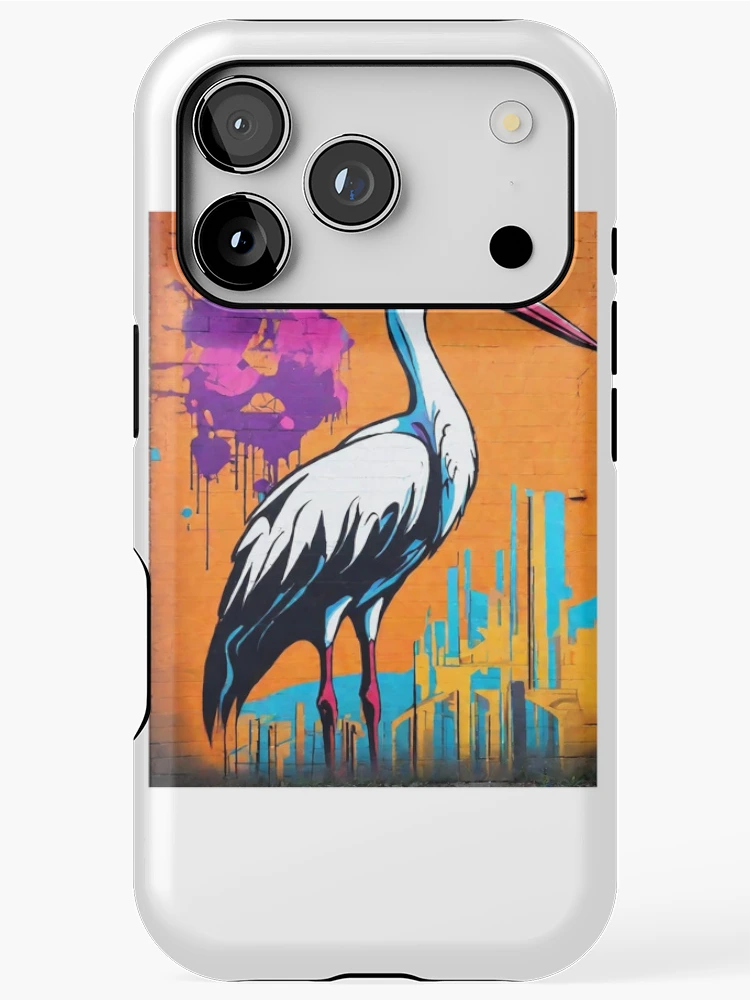 Thumbnail 1 of 4, iPhone Case, stork bird designed and sold by coolsima.
