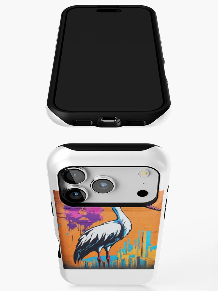 Thumbnail 3 of 4, iPhone Case, stork bird designed and sold by coolsima.