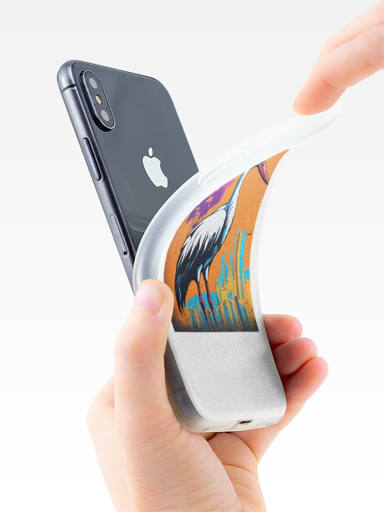 Thumbnail 4 of 5, iPhone Case, stork bird designed and sold by coolsima.