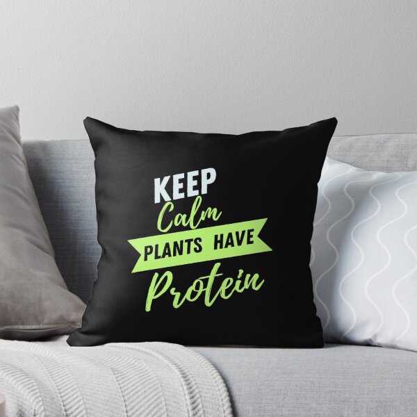 Item preview, Funny Vegans Keep Calm Plants Have Protein Cool Vegetarian designed and sold by AmeliaShirts.