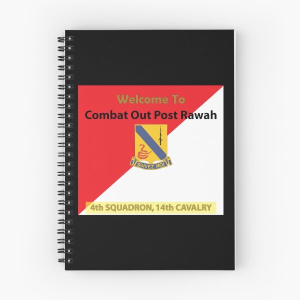 Item preview, Army - 4th Squadron, 14th Cavalry Regiment - Welcome to COP Rawah X 300 designed and sold by Military Insignia Products.