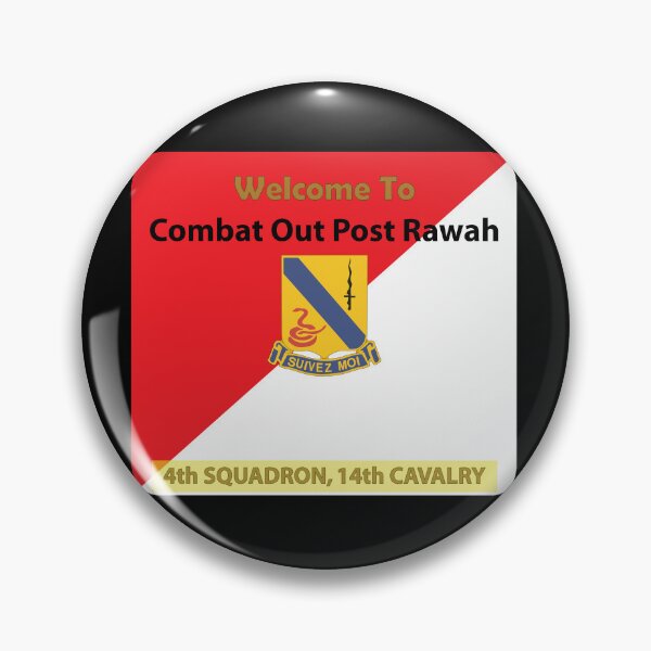 Item preview, Army - 4th Squadron, 14th Cavalry Regiment - Welcome to COP Rawah X 300 designed and sold by Military Insignia Products.