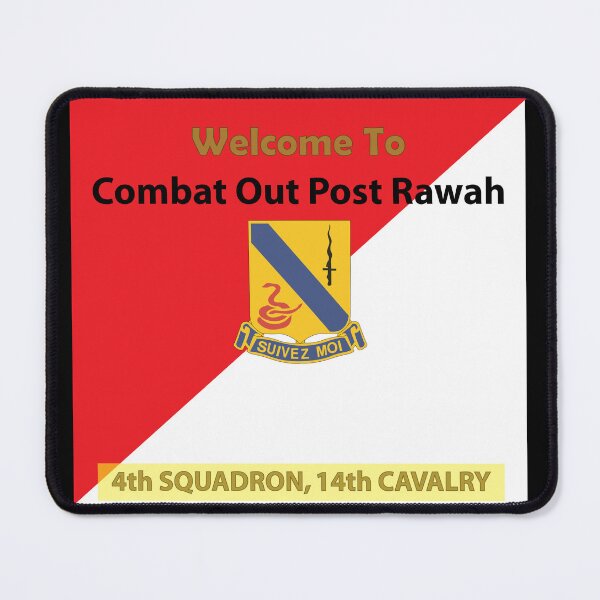 Item preview, Army - 4th Squadron, 14th Cavalry Regiment - Welcome to COP Rawah X 300 designed and sold by Military Insignia Products.