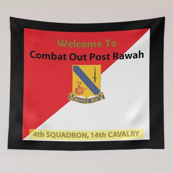 Item preview, Army - 4th Squadron, 14th Cavalry Regiment - Welcome to COP Rawah X 300 designed and sold by Military Insignia Products.