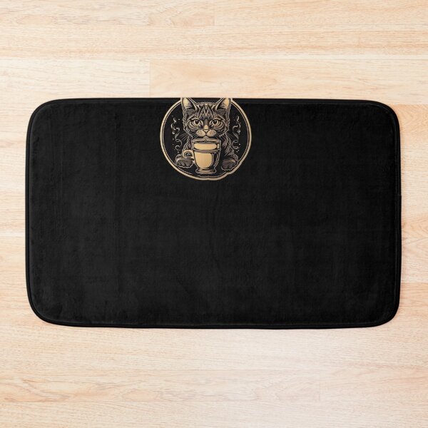 Item preview, Vintage Cute Black Cat Drink Coffee designed and sold by Desfix.