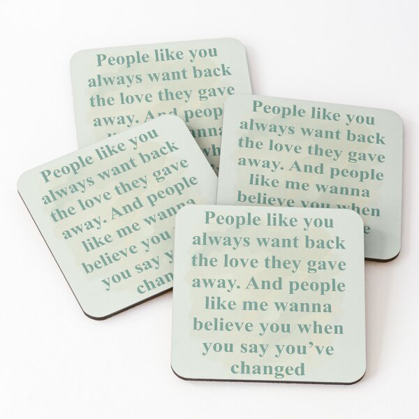 Item preview, people like you always want back the love they gave away. And people like me wanna belive you when you’ve changed, tv, 1989 designed and sold by DelfisArt.