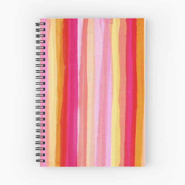 Item preview, Vertical Orange and Pink Stripes, handpainted striped pattern designed and sold by patterncrow.
