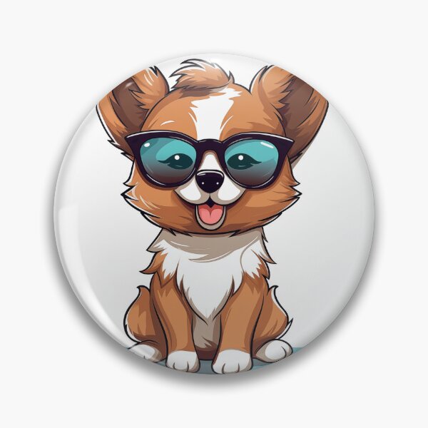 Item preview, Smiling Kawaii Pup in Shades designed and sold by elmindo.