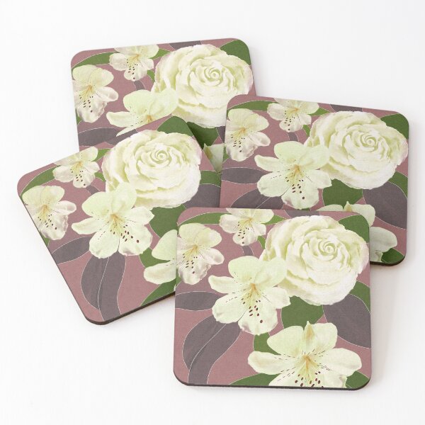 Item preview,  Alstroemeria and rose, digital watercolour painting for charity designed and sold by JayTCee.