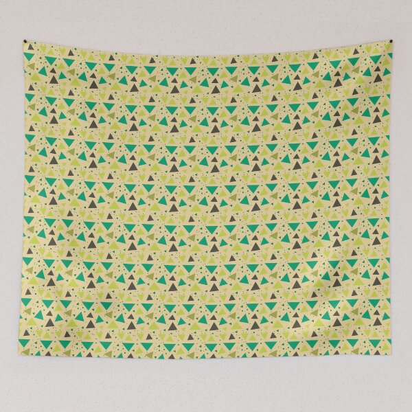 Item preview, Retro Triangles Faded Emerald designed and sold by GoodSamSupplyCo.