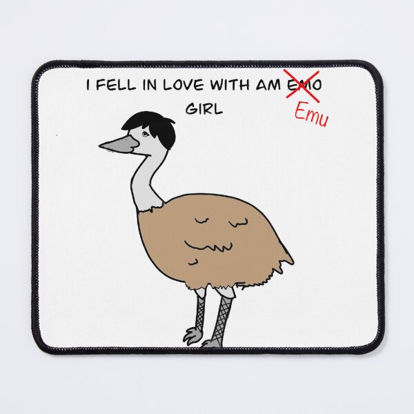 Item preview, I fell in love with an emu girl funny design designed and sold by BigPigSmallPig1.