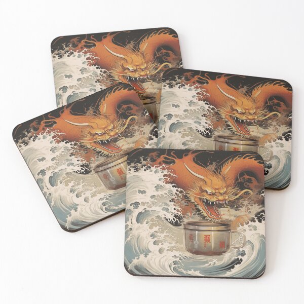 Item preview, The Great Wave Off Kanagawa Dragon Coffee designed and sold by zand-n-zive.