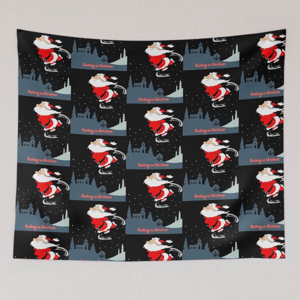 Item preview, crazy santa sliding on christmas designed and sold by Aneta Kilimnik.