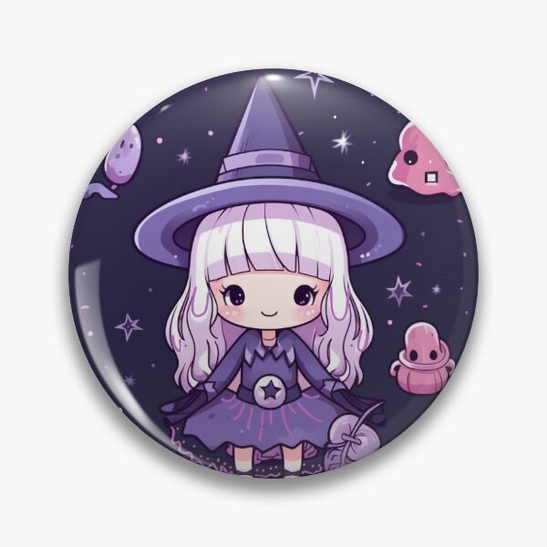 Artikelvorschau, Kawaii Lila Hexe Halloween entworfen und verkauft von RedDollz887.