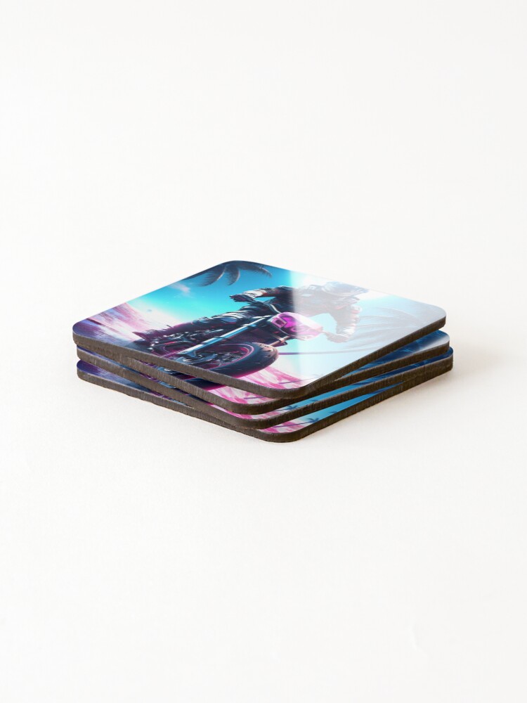 Thumbnail 4 of 5, Coasters (Set of 4), Galactic Rider 04 designed and sold by ColorCrafters.