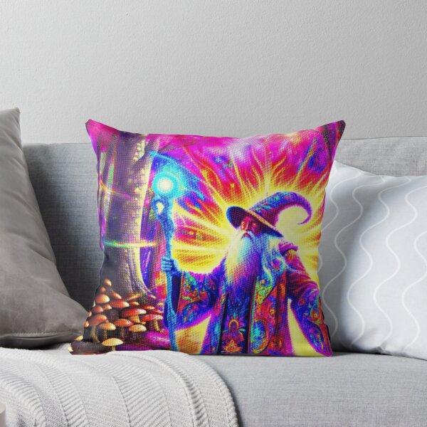 Item preview, Psychedelic Mystical Fantasy Wizard- Digital Collage designed and sold by PopcultureModa.