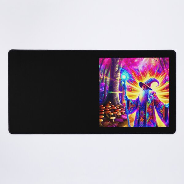 Item preview, Psychedelic Mystical Fantasy Wizard- Digital Collage designed and sold by PopcultureModa.