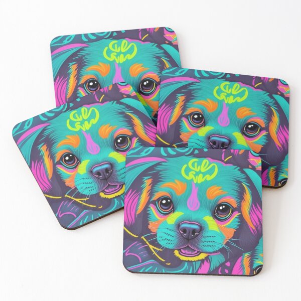 Item preview, Funky Art Puppy 1 designed and sold by Delightful Divine Design.