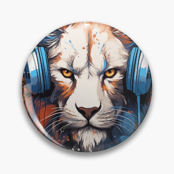 Item preview, Lion with Headphones designed and sold by elmindo.