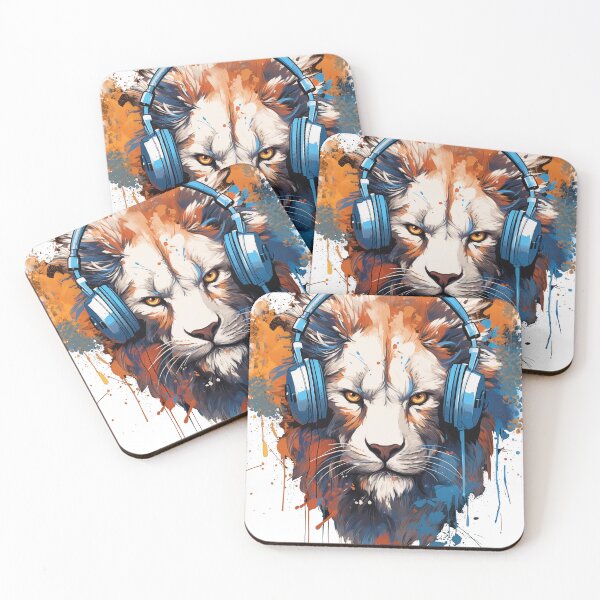 Item preview, Lion with Headphones designed and sold by elmindo.