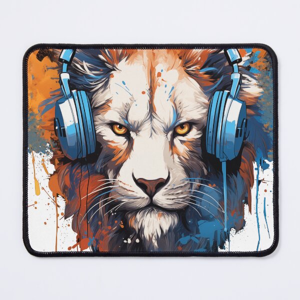 Item preview, Lion with Headphones designed and sold by elmindo.