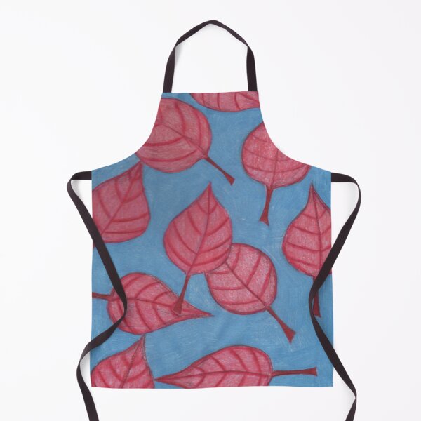 Item preview, Pink leaves on a blue background designed and sold by Artbysarah23.