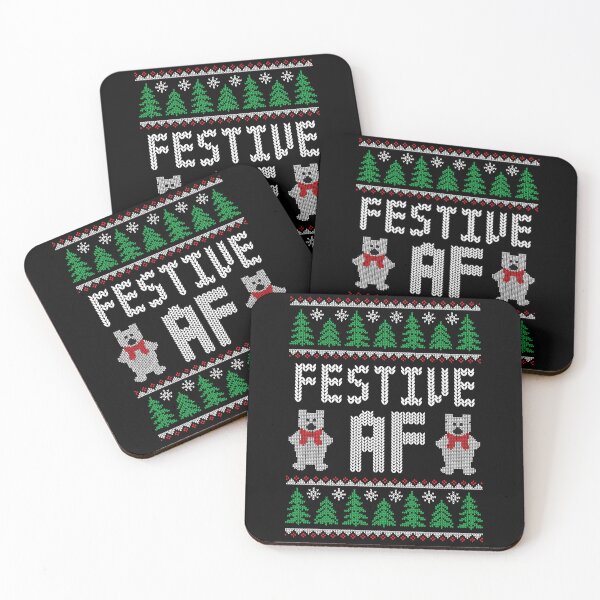 Item preview, Festive AF - Funny Ugly Christmas Sweater designed and sold by hadleyfoo.