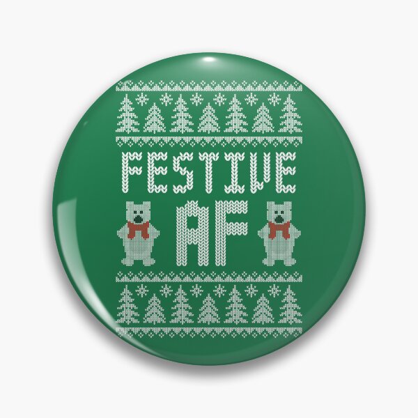 Item preview, Festive AF - Funny Ugly Christmas Sweater - Polar Bears designed and sold by hadleyfoo.