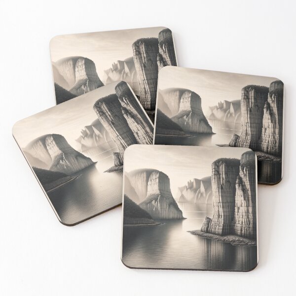 Item preview, Mystical Lakeside Rock Formations designed and sold by PictorialWhimsy.