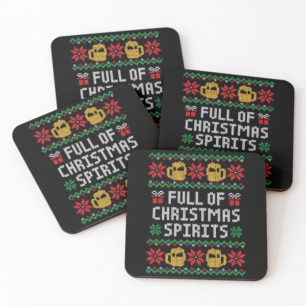 Item preview, Full of Christmas Spirits - Funny Alcohol Ugly Christmas Sweater designed and sold by hadleyfoo.