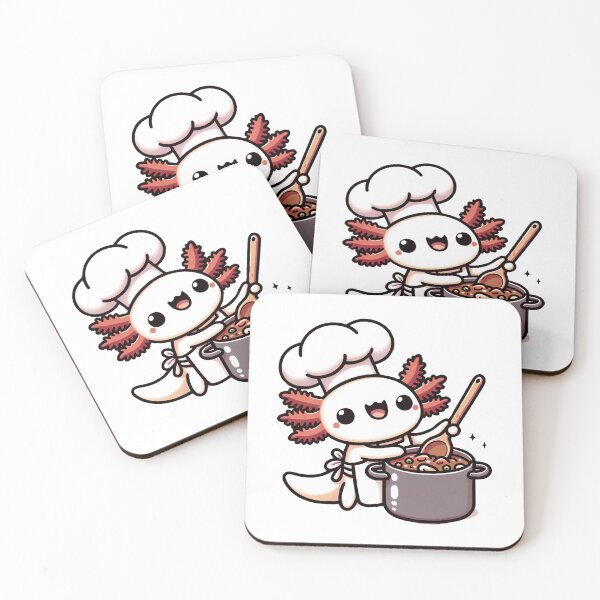 Item preview, Kawaii Axolotl Chef Cooking Up Cuteness designed and sold by PuffPuffPrint.