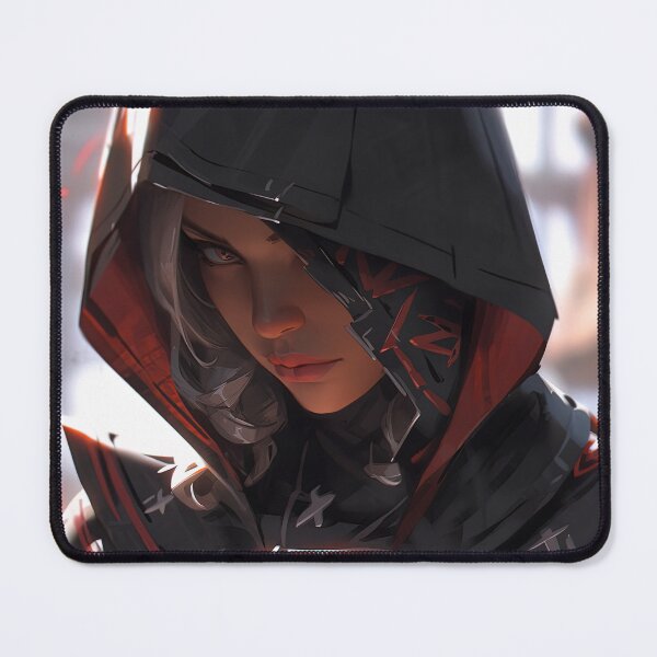 Item preview, Cool Red and Black Hooded Assassin Anime Girl designed and sold by bubblegoth.