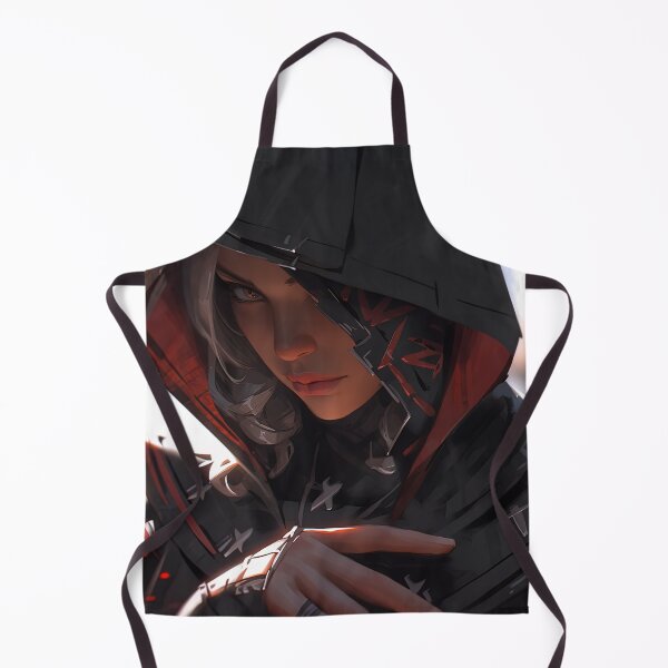 Item preview, Cool Red and Black Hooded Assassin Anime Girl designed and sold by bubblegoth.