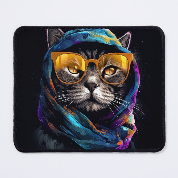 Item preview, Stylish Cat in Quantum Wavetracing designed and sold by elmindo.
