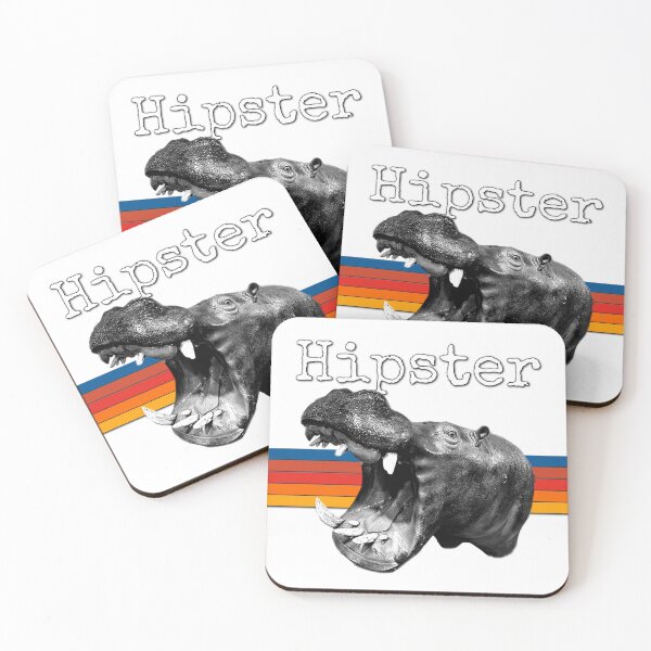 Item preview, Hipster Hippo Hippopotamus Funny Vintage Retro designed and sold by BubbaCommerce.