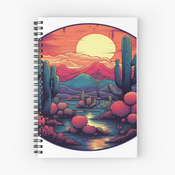 Item preview, Harmony of Cactus and River at Sunset designed and sold by shop-khalifa.