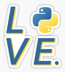 Python Love for Python Programmers Sticker Sticker