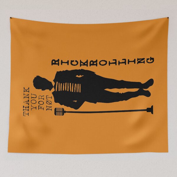 Item preview, Thank You For Not Rickrolling (Black Silhouette) designed and sold by GatorDesign.