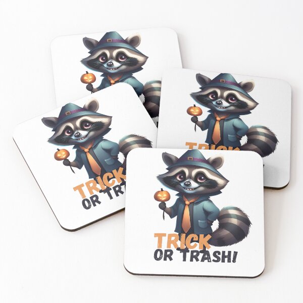 Item preview, Trick or trash - halloween cute raccoon designed and sold by zanifun.