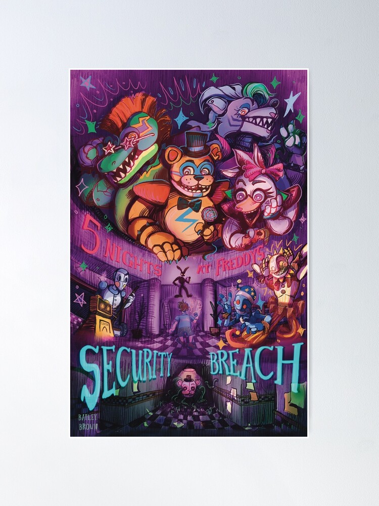 Five Nights at Freddy's Security Breach Video Game Poster – My Hot Posters