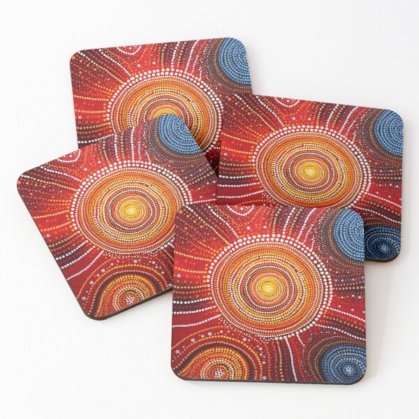 Item preview, colorful aboriginal art print designed and sold by dcrc.