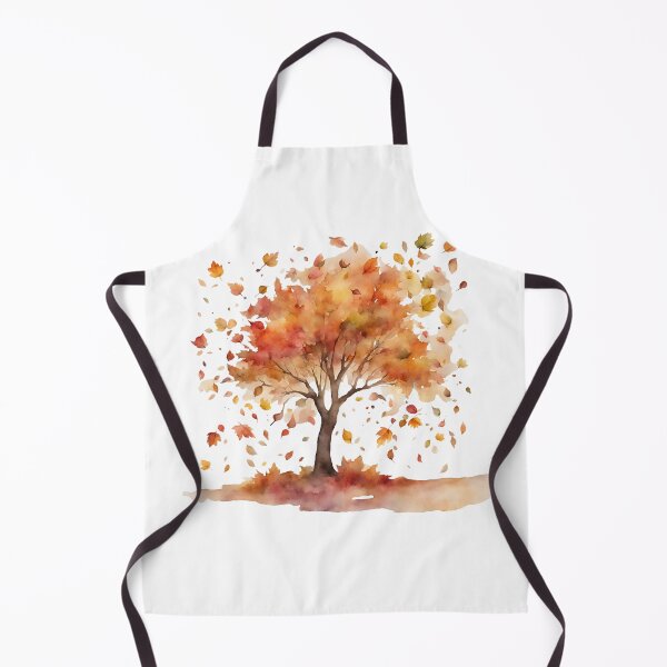 Item preview, Autumn Tree and Falling Leaves Watercolor designed and sold by silviaol.