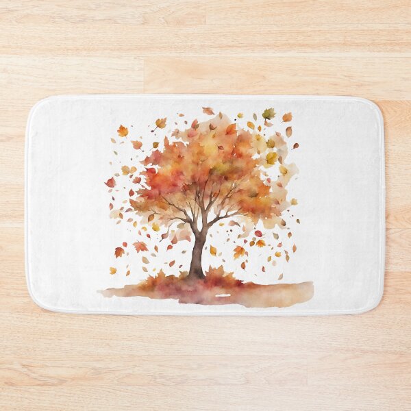 Item preview, Autumn Tree and Falling Leaves Watercolor  designed and sold by silviaol.