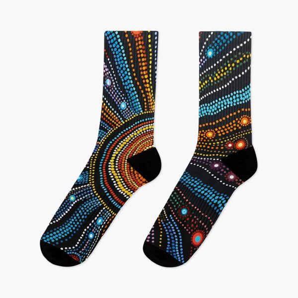 Item preview, colorful aboriginal art print designed and sold by dcrc.