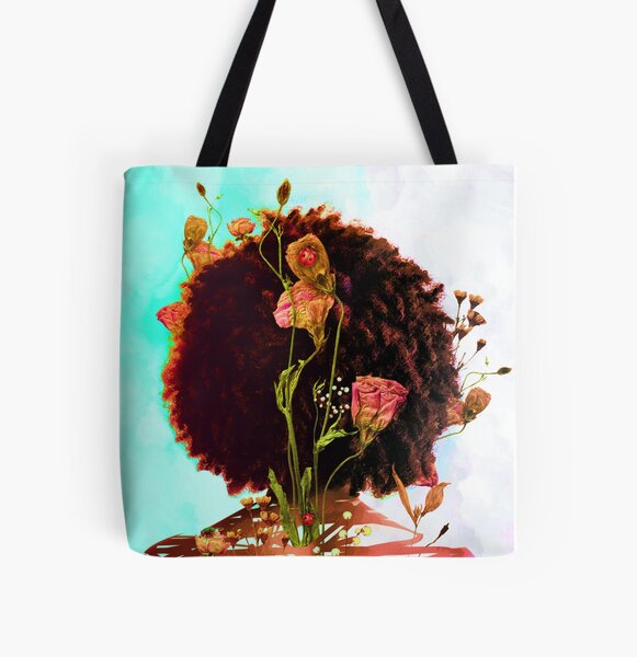 Canvas tote bag flower print, Simple Floral canvas tote bag with zippe –  DreHomeCrafts