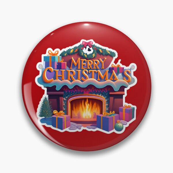 Item preview, Cozy fireplace Merry Christmas designed and sold by AI-Only Creations.