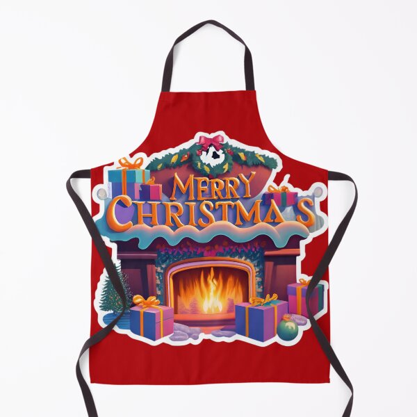 Item preview, Cozy fireplace Merry Christmas designed and sold by AI-Only Creations.