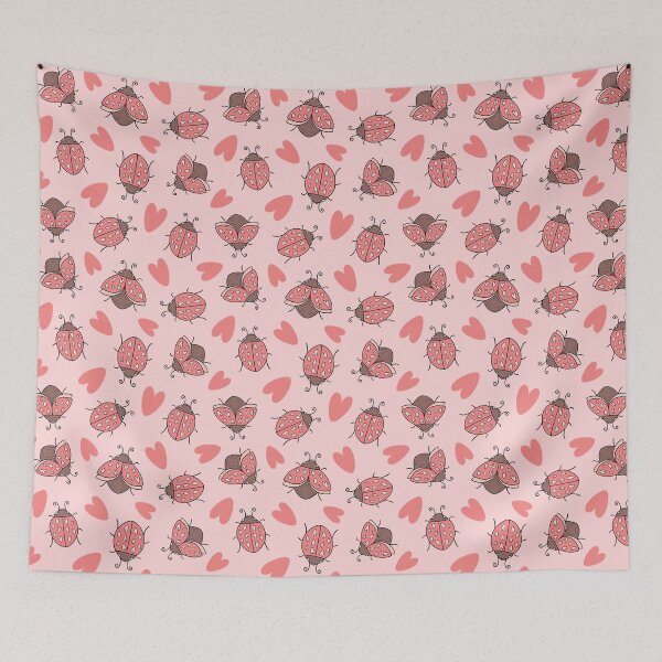 Item preview, Cute Pink Ladybugs with Hearts designed and sold by CreativeDraws42.